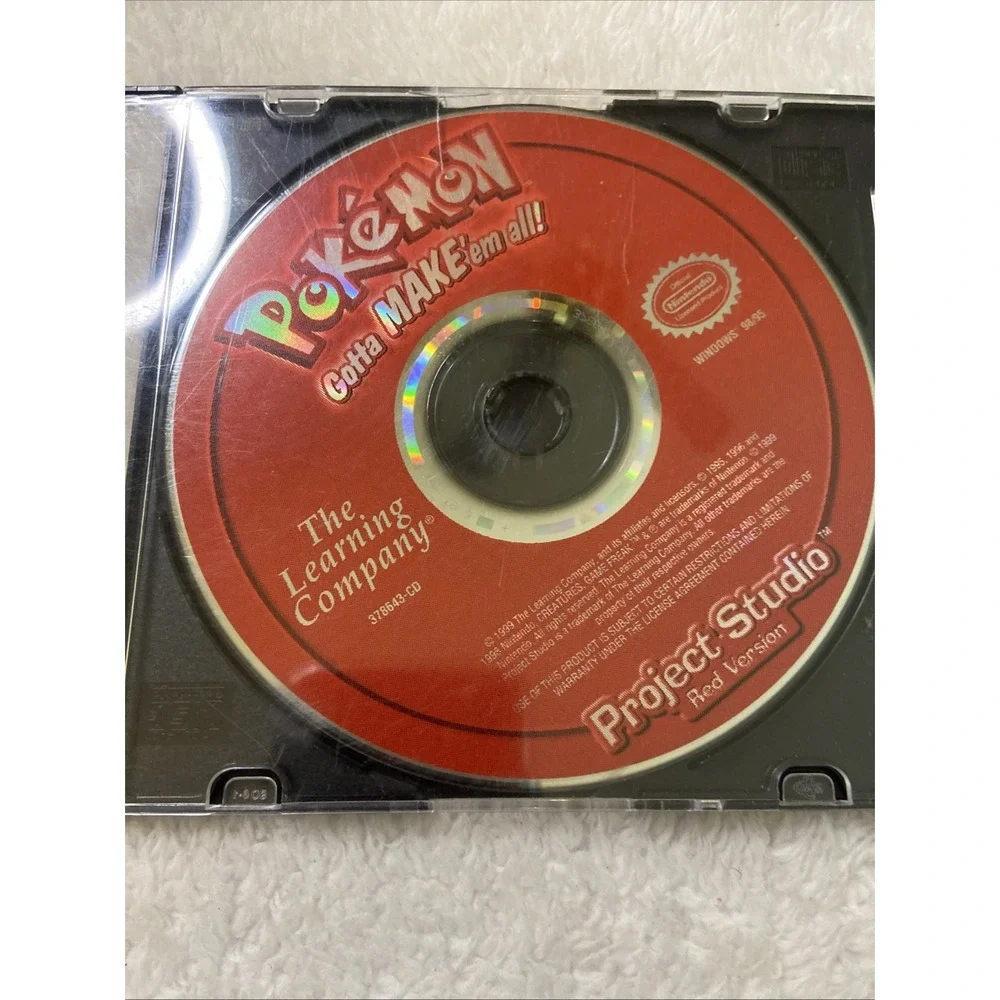 Pokemon Gotta‎ Make Em All Project Studio Computer PC CD-ROM 1999 Red And Blue